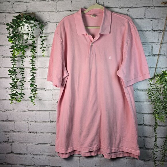 BROOKS BROTHERS 346 PINK POLO SHORT SLEEVE MENS XL EXCELLENT CONDTION - Picture 1 of 5